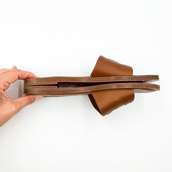 Christian Louboutin CL Monogram Leather Sandals Slides EU 37.5, 7.5 - Picture 6 of 13